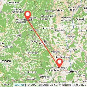 Hausach Donaueschingen Bahn Karte