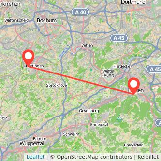 Hattingen Hagen Mitfahrgelegenheit Karte