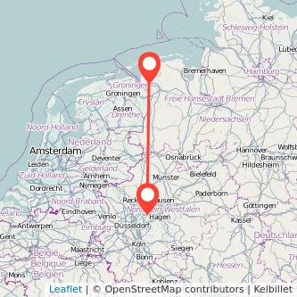 Hattingen Emden Mitfahrgelegenheit Karte