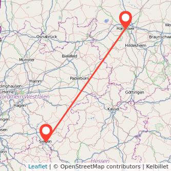 Hannover Siegen Mitfahrgelegenheit Karte