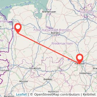 Hannover Papenburg Mitfahrgelegenheit Karte