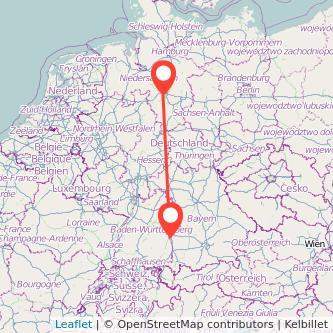 Hannover Neu-Ulm Mitfahrgelegenheit Karte