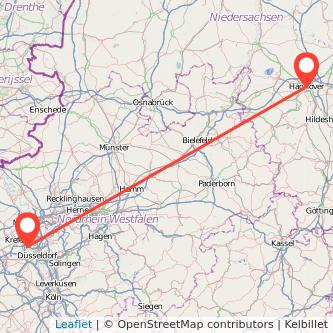 Hannover Meerbusch Mitfahrgelegenheit Karte