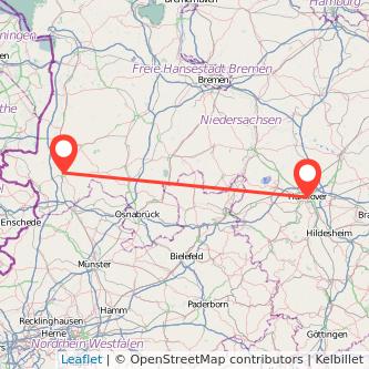 Hannover Lingen Mitfahrgelegenheit Karte