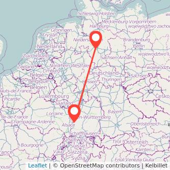 Hannover Lahr Mitfahrgelegenheit Karte