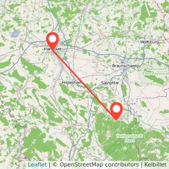 Hannover Goslar Mitfahrgelegenheit Karte
