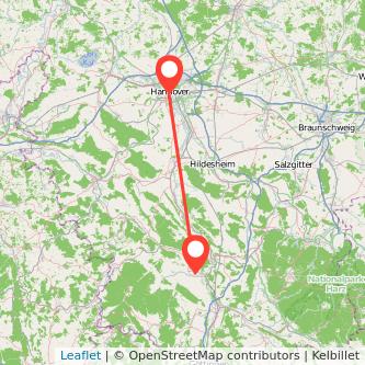 Hannover Einbeck Mitfahrgelegenheit Karte