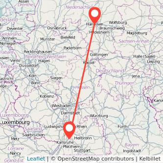 Hannover Bruchsal Mitfahrgelegenheit Karte