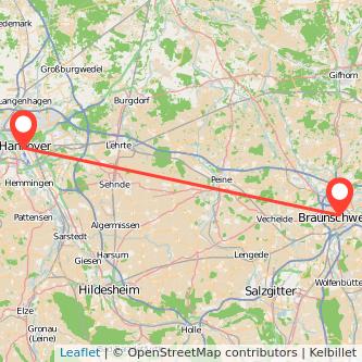 Hannover Braunschweig Mitfahrgelegenheit Karte