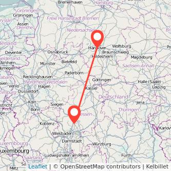 Hannover Bad Nauheim Mitfahrgelegenheit Karte