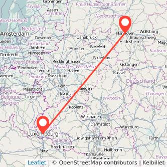Hannover Luxemburg Mitfahrgelegenheit Karte