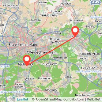 Hanau Neu Isenburg Mitfahrgelegenheit Karte