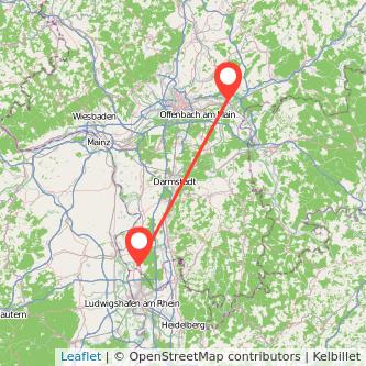 Hanau Lampertheim Mitfahrgelegenheit Karte