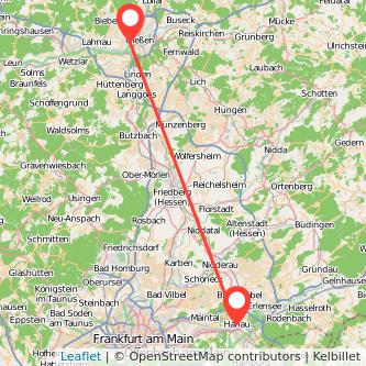 Hanau Gießen Mitfahrgelegenheit Karte