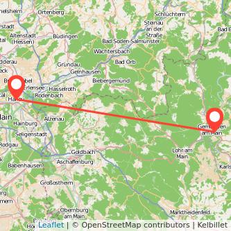 Hanau Gemünden Bahn Karte