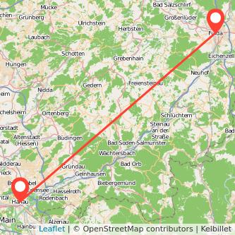 Hanau Fulda Mitfahrgelegenheit Karte