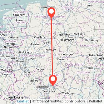 Hanau Bremen Mitfahrgelegenheit Karte