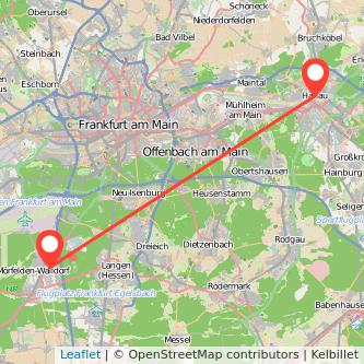 Hanau Mörfelden-Walldorf Mitfahrgelegenheit Karte