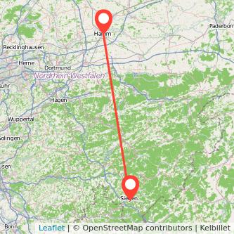 Hamm Siegen Mitfahrgelegenheit Karte