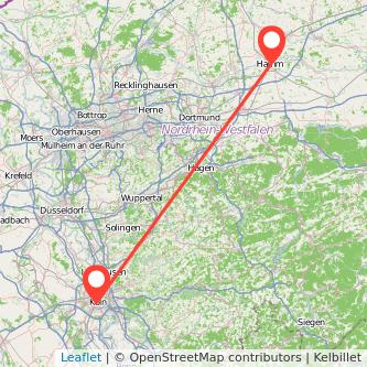 Hamm Köln Mitfahrgelegenheit Karte