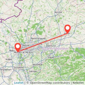 Hamm Duisburg Mitfahrgelegenheit Karte