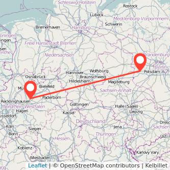 Hamm Brandenburg an der Havel Bahn Karte