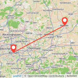 Hamm Bochum Mitfahrgelegenheit Karte