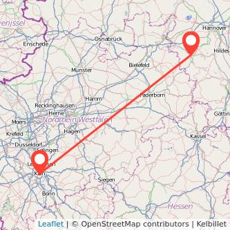 Hameln Köln Mitfahrgelegenheit Karte