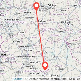 Hameln Heidenheim an der Brenz Mitfahrgelegenheit Karte