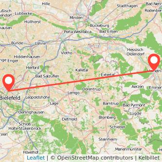 Hameln Bielefeld Mitfahrgelegenheit Karte