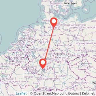 Hamburg Worms Bahn Karte