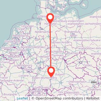 Hamburg Heidenheim an der Brenz Mitfahrgelegenheit Karte