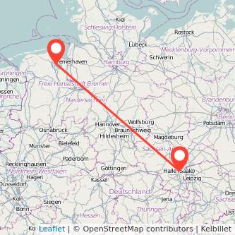 Halle Wilhelmshaven Mitfahrgelegenheit Karte