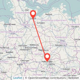 Halle Lübeck Mitfahrgelegenheit Karte