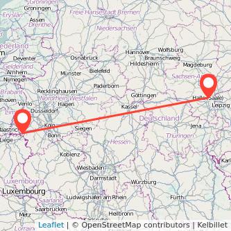 Halle Aachen Mitfahrgelegenheit Karte