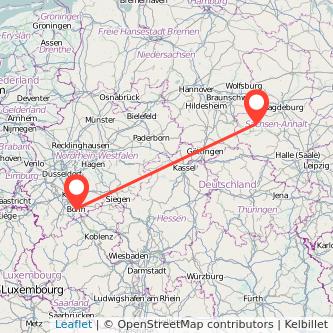 Halberstadt Bonn Mitfahrgelegenheit Karte