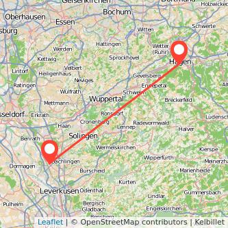 Hagen Langenfeld Mitfahrgelegenheit Karte