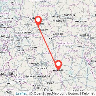 Gütersloh Würzburg Mitfahrgelegenheit Karte