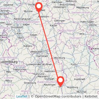 Gütersloh Ulm Mitfahrgelegenheit Karte