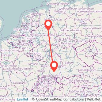 Gütersloh Sigmaringen Mitfahrgelegenheit Karte
