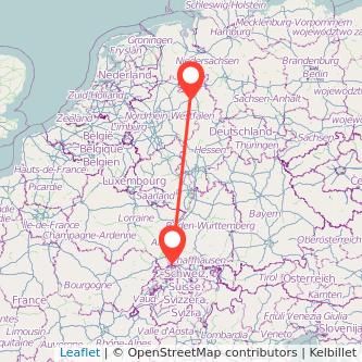 Gütersloh Lörrach Mitfahrgelegenheit Karte