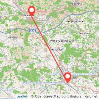 Gunzenhausen Ansbach Bahn Karte
