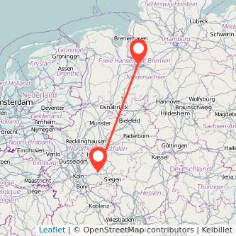 Gummersbach Bremen Mitfahrgelegenheit Karte