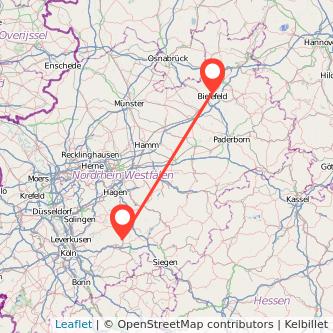 Gummersbach Bielefeld Mitfahrgelegenheit Karte