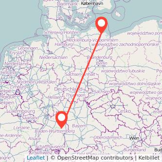 Greifswald Schwäbisch Gmünd Bahn Karte