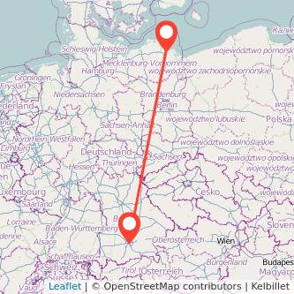 Greifswald München Mitfahrgelegenheit Karte