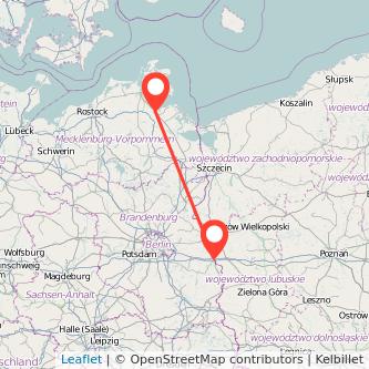 Greifswald Frankfurt (Oder) Mitfahrgelegenheit Karte