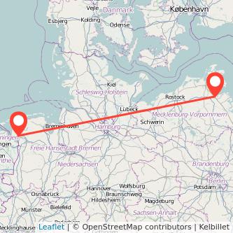Greifswald Emden Mitfahrgelegenheit Karte
