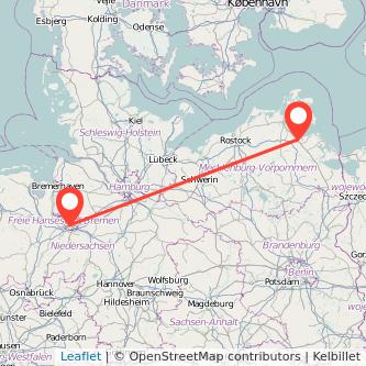 Greifswald Bremen Mitfahrgelegenheit Karte