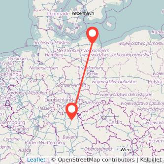 Greifswald Bayreuth Mitfahrgelegenheit Karte